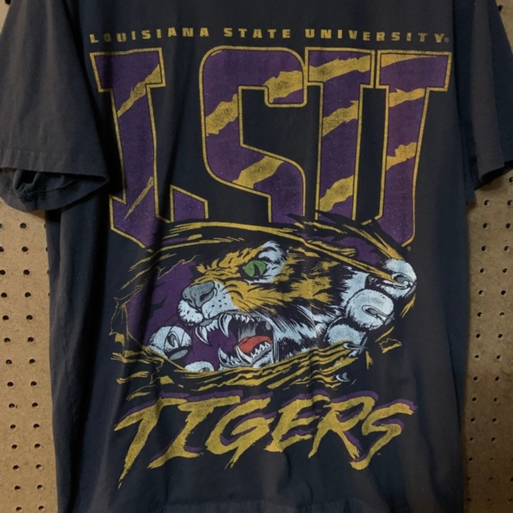 Hollister T Shirt Louisiana State University LSU Tigers Purple Gold Medium - Picture 2 of 4
